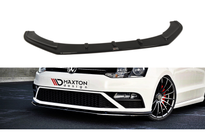 Накладка сплиттер на передний бампер Вар4 на Volkswagen Polo V GTI